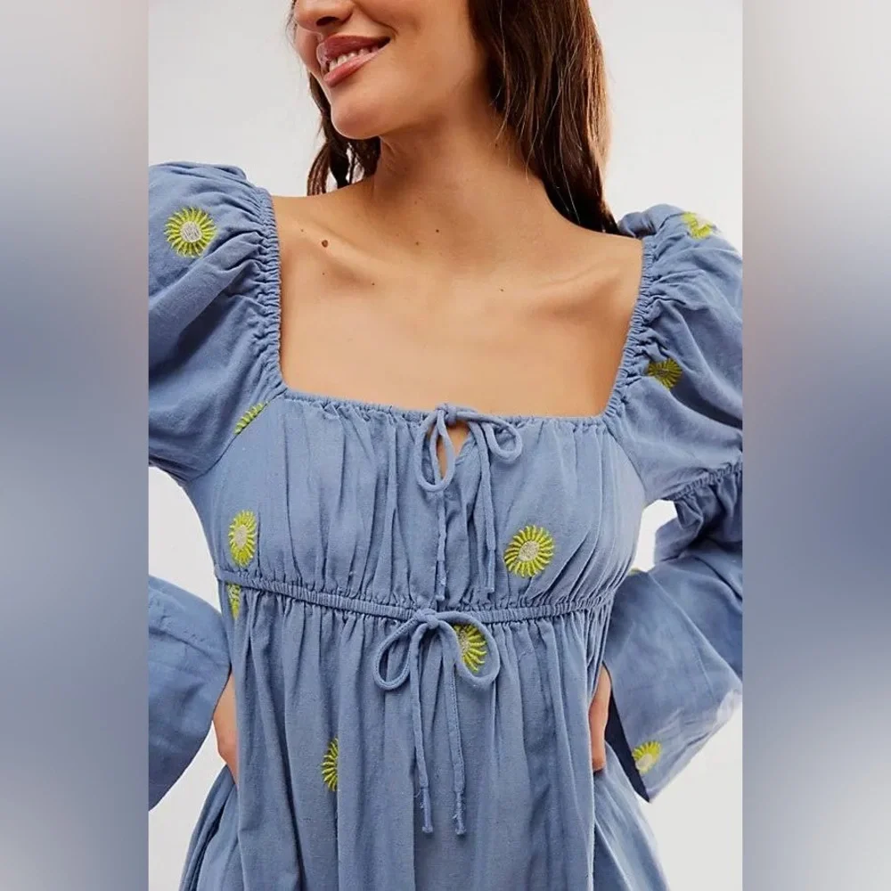 Free People Emory Embroidered Midi Dress - Picture 4 of 7